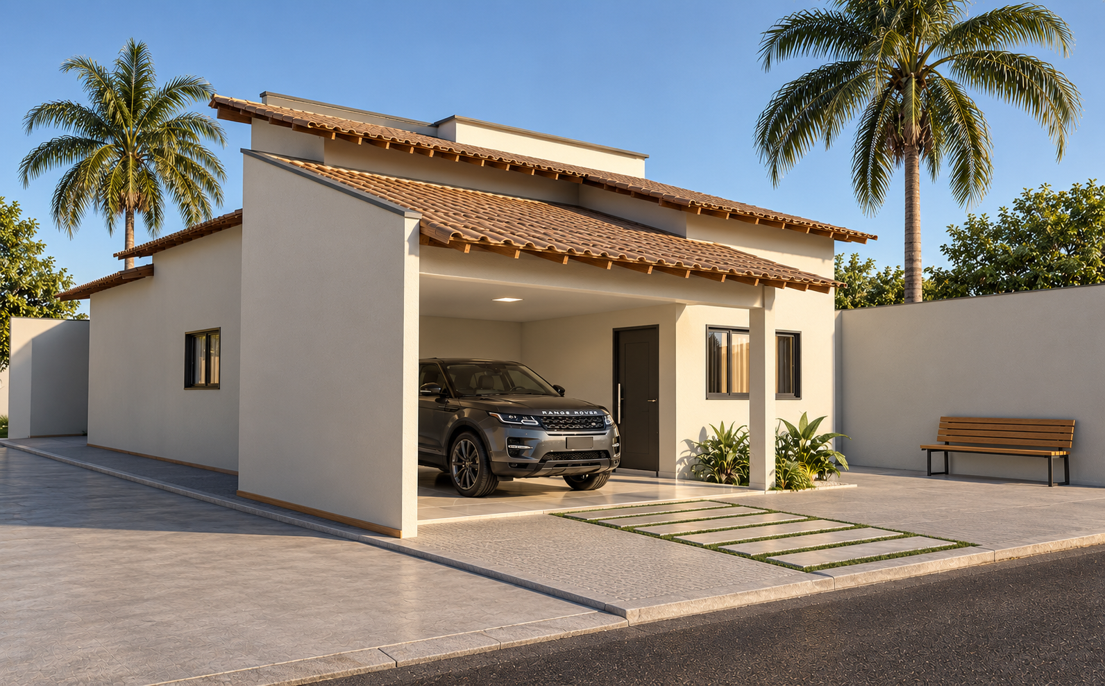 Planta de casa Planta De Casa Com 3 Quartos Sendo 1 Suite E Closet — 3 quartos, 1 suíte, 2 banheiros, 2 vagas de garagem, 116.71 m² de área construída, terreno 10x20