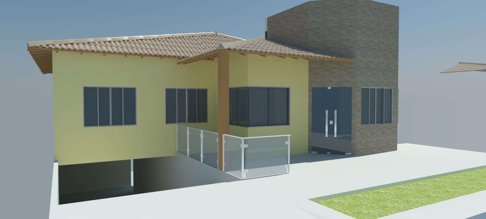Planta de casa Sobrado 3 Quartos E Area Gourmet 200 Mt — 3 quartos, 1 suíte, 3 banheiros, 2 vagas de garagem, 200 m² de área construída, sobrado