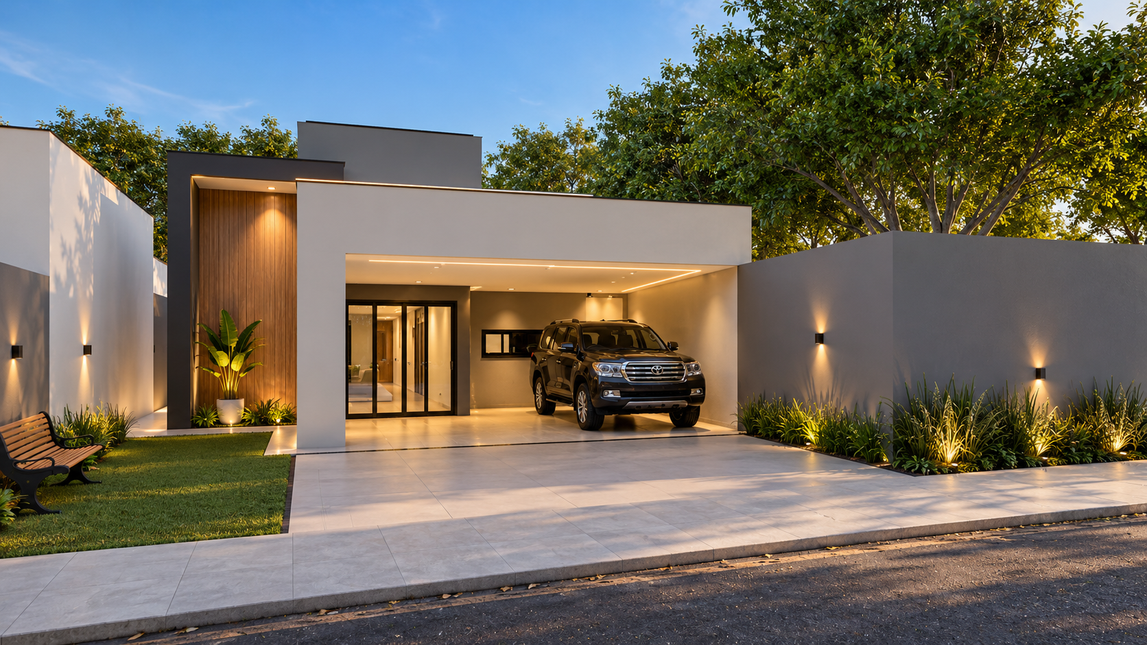 Planta de casa Planta De Casa Com 3 Quartos (Espelho) — 3 quartos, 1 suíte, 2 banheiros, 1 vagas de garagem, 120.31 m² de área construída, terreno 10x24