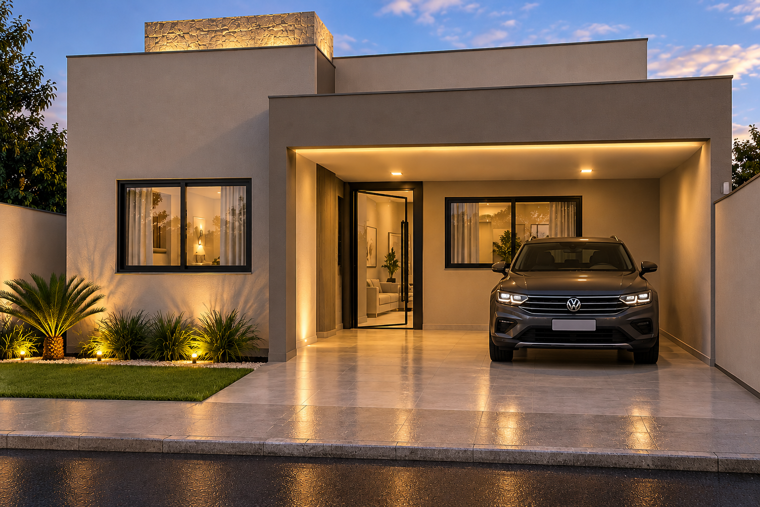 Planta de casa Planta De Casa Com 3 Quarto E Area Gourmet — 3 quartos, 1 suíte, 3 banheiros, 2 vagas de garagem, 140.17 m² de área construída, terreno 10x30